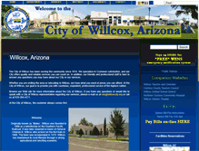 Tablet Screenshot of cityofwillcox.org